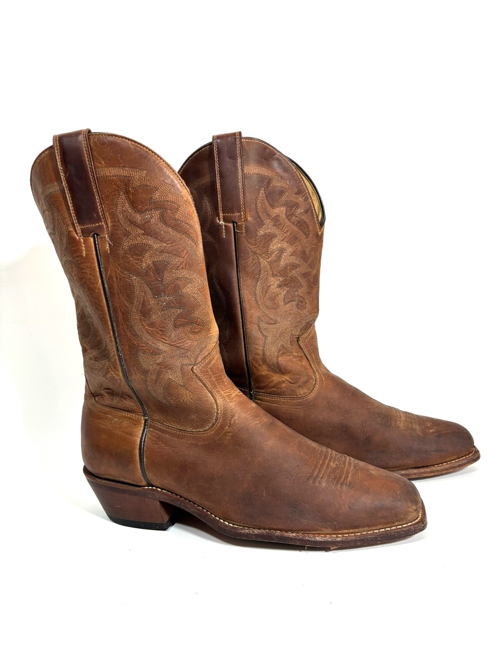 Moonshine Spirit Brad Paisley Brown Leather Crazy Horse Cowboy Boots Men's 8.5 D